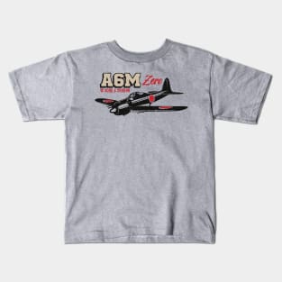 A6M Zero | World War 2 Japanese Plane Vintage Kids T-Shirt